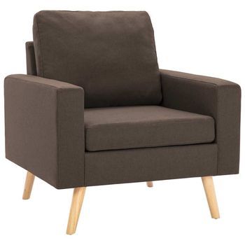 Sillón De Tela Marrón Vidaxl