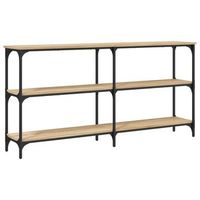 mesa consola madera de ingenieria roble sonoma 150x29x75 cm vidaxl