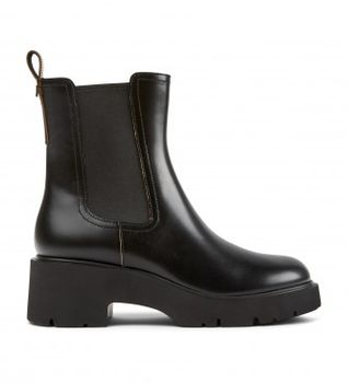 Camper para mujer. K400575-001 Botines Milah negro -Altura tacón 5,4cm- (37), Piel, 5 a 8cm, Ninguno, Casual
