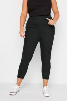 Yours Jeggings Capri Elásticos Negros Grace, Mujer Curvy Y Tallas Grandes, Yours