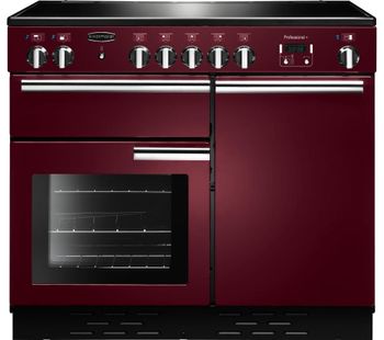 RANGEMASTER Professional 100 Induction Range Cooker - Cranberry & Chrome, Cranberry
