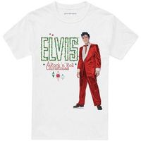 elvis presley camiseta holiday lights para mujer