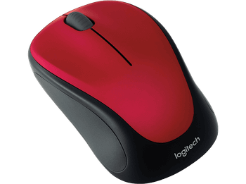 Ratón inalámbrico - Logitech Mouse M235, Ambidiestro, USB, Windows/macOS, Modo de suspensión automática, 12 meses pila, Rojo