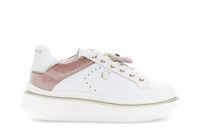 zapatilla con cordones de piel recubierta de inserto de terciopelo whitepowder pink 37
