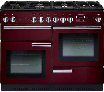 RANGEMASTER Professional 110 Gas Range Cooker - Cranberry & Chrome, Cranberry