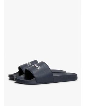 de TOMMY HILFIGER HILFIGER PRINT TUMBLE POOL SLIDE MARINO