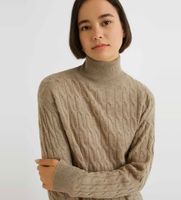 marella para mujer 2523366094200 jersey de cuello alto de mezcla de cachemira aereo marron xxl casual lana