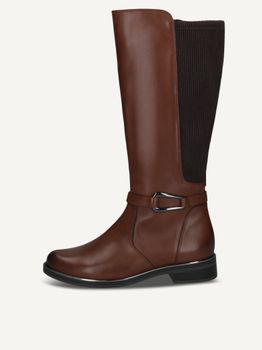 CAPRICE Boots, brown, made of Leather and synthetic without heel, Size 37.5