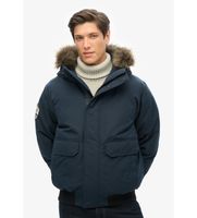 superdry para hombre m5011930a cazadora bomber de pelo sintetico everest marino xxl casual poliester sostenible