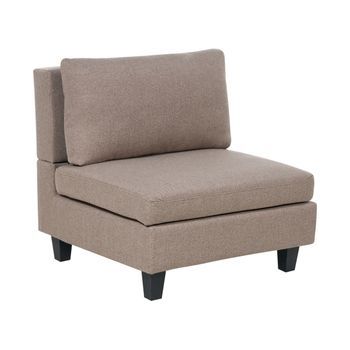 Sillón De Tela Módulo 1 Plaza Acolchado Con Cojín Marrón Unstad