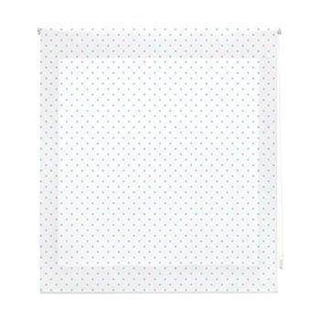 Estor Enrollable Premium - Estor Enrollable Tamaño 150x180 - Estor Premium Color Blanco Con Motas Turquesas | Blindecor