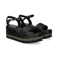 unisa sandalias con plataforma mujer - negro talla 36