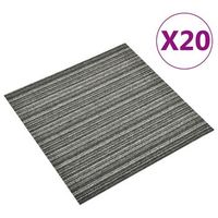 alfombra 20 piezas antracita a rayas 50 x 50 cm 100 polipropileno