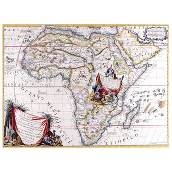 Legendarte - Cuadro Lienzo, Impresión Digital - Mapa Antiguo No. 6 - Decoración Pared Cm. 80x100