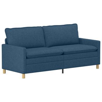 Sofá Azul 196 X 81 X 87,5 Cm Tela Vidaxl