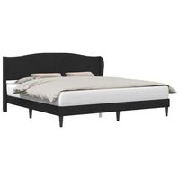 estructura de cama con cabecera negro 200 x 200 cm terciopelo vidaxl