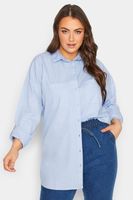 yours for good camisa algodon azul extragrande mujer curvy y tallas grandes yours for good