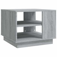 mesa de cafe - mesa de centro madera de ingenieria gris sonoma 55x55x43 cm