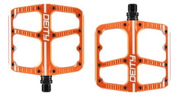 Pedales planos deity flat trak naranja