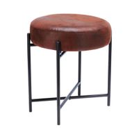 taburete en madera marron oscuro de 36x36x40cm
