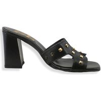 divine follie sandalias sabot borchie tacco largo nero 2589-11 para mujer