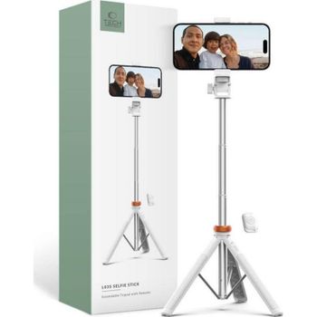 Palo selfie Tech-Protect L03S Bluetooth trípode 148 cm blanco