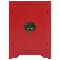 mesita de noche 28x38x52 cm madera - rojo