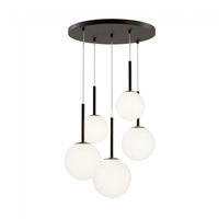 lampara colgante basic form opal 5 luces