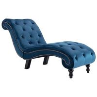 divan de terciopelo azul vidaxl