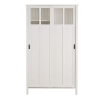 armario blanco con 2 puertas correderas