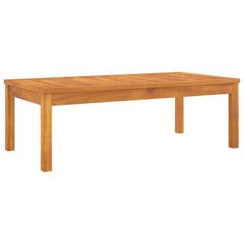 Mesa De Café - Mesa De Centro De Madera Maciza De Acacia 100x50x33 Cm
