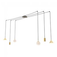 lampara de techo madri oro 6 luces