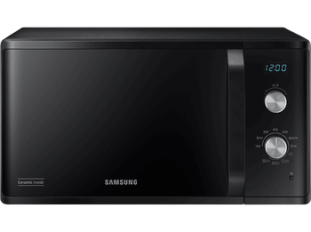 Microondas con grill - Samsung MG23K3614AK/E1, 800 W, 6 niveles, 23l, Descongelación rápida, Negro