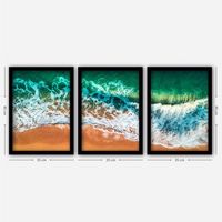 cuadro decorativo enmarcado 3sc31 multicolor 35x45 cm 3 piezas