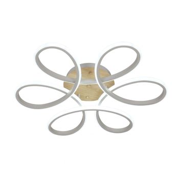 Plafon bandeira 130w 3000-4000-6500k blanco/haya 14300 lm c/remoto,memoria y reg.intensidad 12x61x61cm