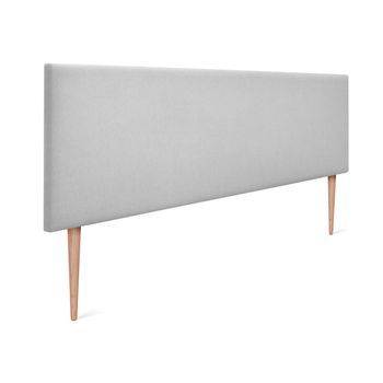 Cabecero De Tela Aqualine Liso 150x105cm Con Patas Camas 150 - Gris Perla