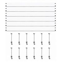 colgar cuadros sin agujeros pack 9 metros eurohang guias aluminio blanco mate 150 cm cable acero ganchos tornillo plus clips tapas tornillos
