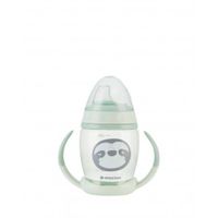 vasito de pp con boquilla de silicona 200ml happy face menta