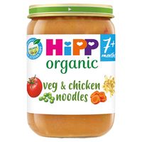 hipp organic veg  chicken noodles jar 7 months