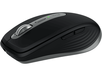 Ratón inalámbrico - Logitech MX Anywhere 3S para Mac, Bluetooth, 8000 DPI, Multidispositivo, Carga rápida, Botones personalizables, Negro