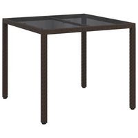 mesa de jardin  mesa de exterior marron 90 x 90 x 75 cm ratan sintetico