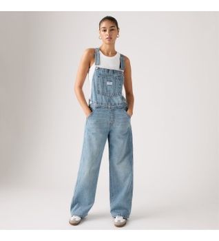 Levi's para mujer. 000UG-0004 Peto baggy azul medio (XS), Casual, Algodón, Denim