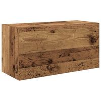 mueble de pared bano  armario de bano madera ingenieria envejecida 60x25x30 cm