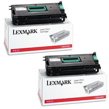 Lexmark 12B0090 Black Original Toners Twin Pack (2 Pack)