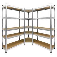 estanteria de taller de 3 piezas 2x estantes 180x90x40 cm ecd germany