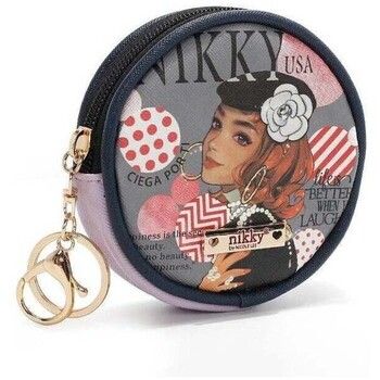 Nikky By Nicole Lee Cartera LLAVERO CON MONEDERO REDONDO (CIEGA POR TI) para mujer