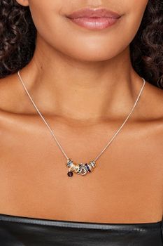 Collar Plateado Surtido Arandelas