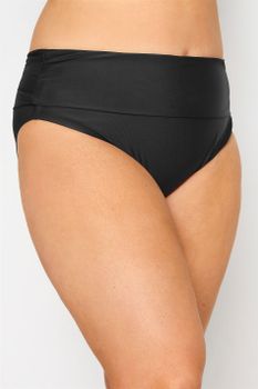 Braguita De Bikini Negra Con Pliegues