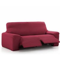 funda de sofa relax elastica vega para sofa de 3 plazas con 2 reposapies rojo