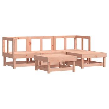 Juego De Sofás De Jardín 5 Pzas Madera Maciza De Abeto Douglas Cfw195930